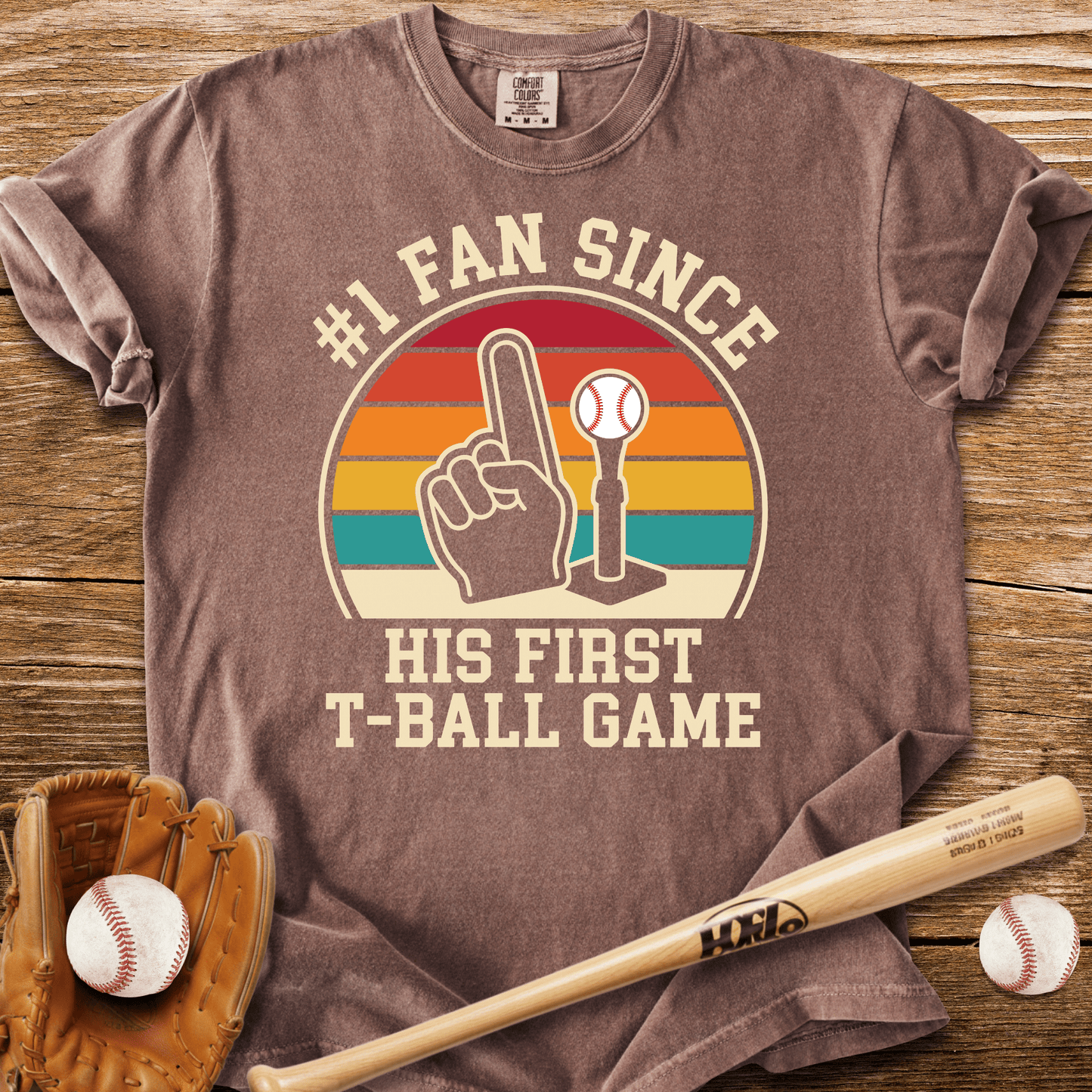 1 Fan Since T-Ball T-Shirt - HomeRun PrintsT-Shirt