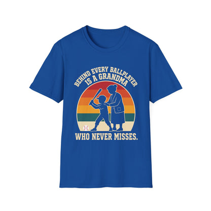 Behind Every Ballplayer A Grandma T-Shirt