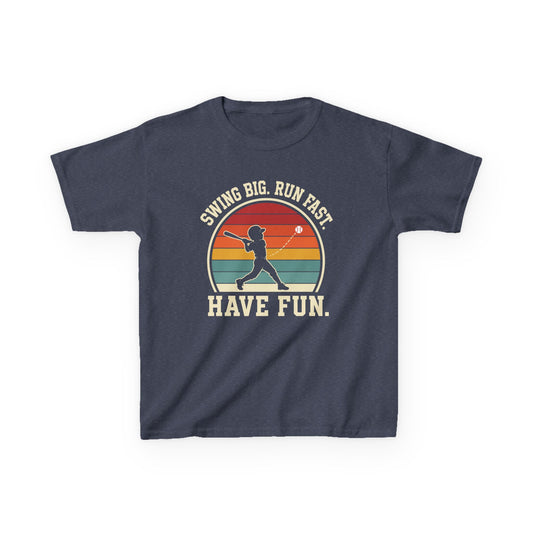 Swing Big Run Fast Have Fun Kids T-shirt