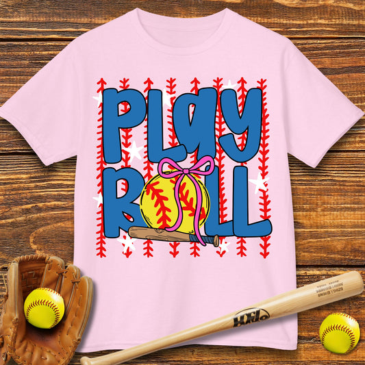 Play Ball Softball Kids T-shirt