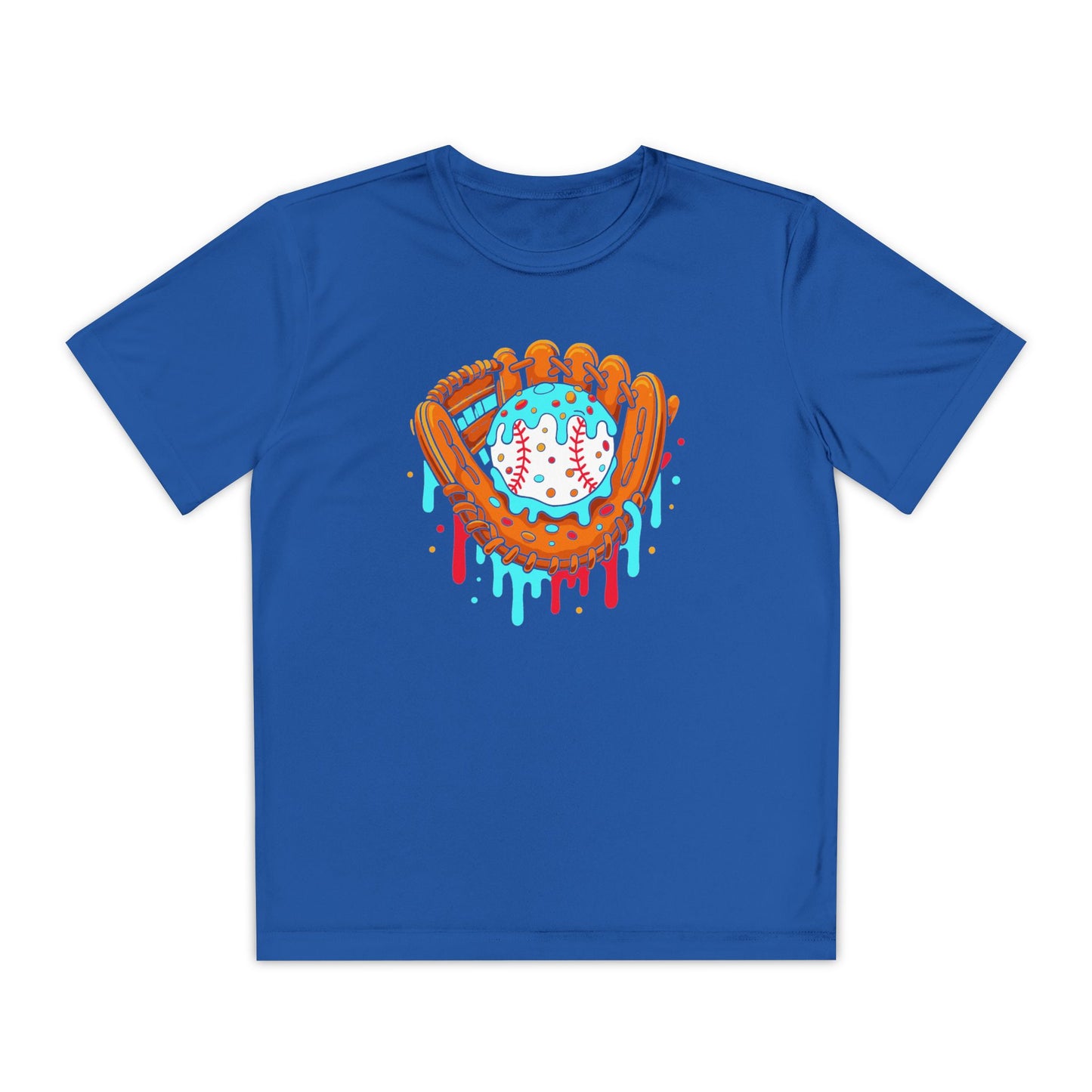 Drip Baseball Glove Youth Athletic Tee