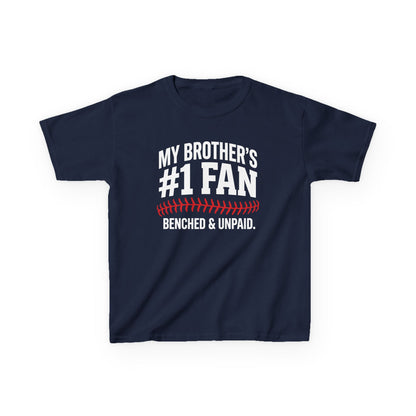 Benched Baseball Sibling Kids T-shirt