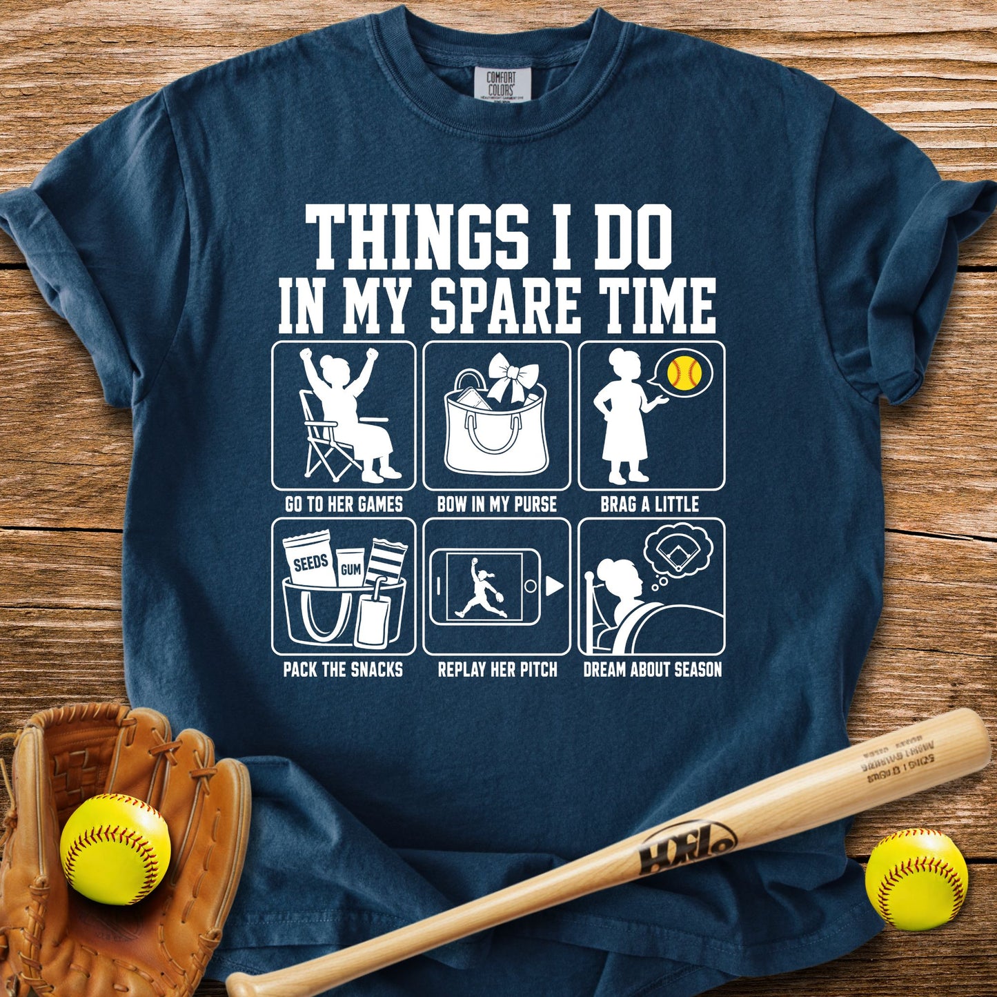 Her Softball Fills My Free Time T-Shirt