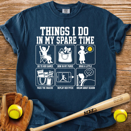 Her Softball Fills My Free Time T-Shirt