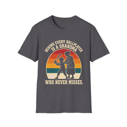 Behind Every Ballplayer A Grandma T-Shirt