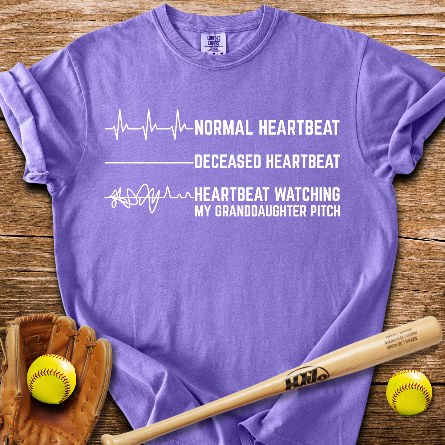 Granddaughter's Pitch Flatlines Me T-Shirt