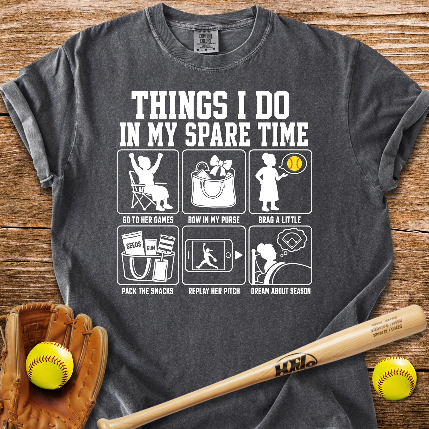 Her Softball Fills My Free Time T-Shirt
