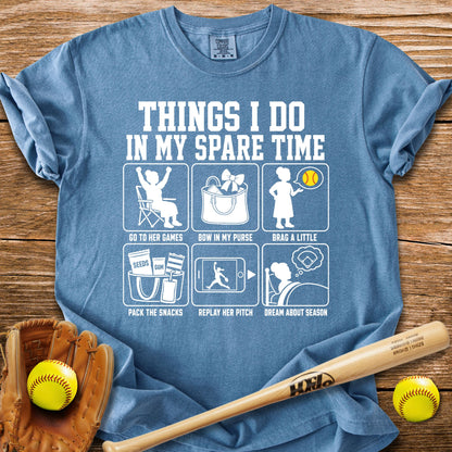 Her Softball Fills My Free Time T-Shirt