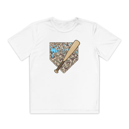 Baseball Camo Drip Youth Athletic Tee