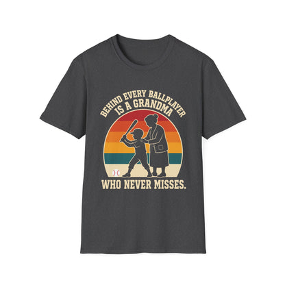 Behind Every Ballplayer A Grandma T-Shirt