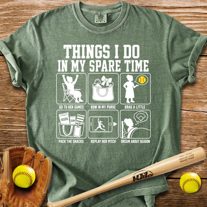 Her Softball Fills My Free Time T-Shirt