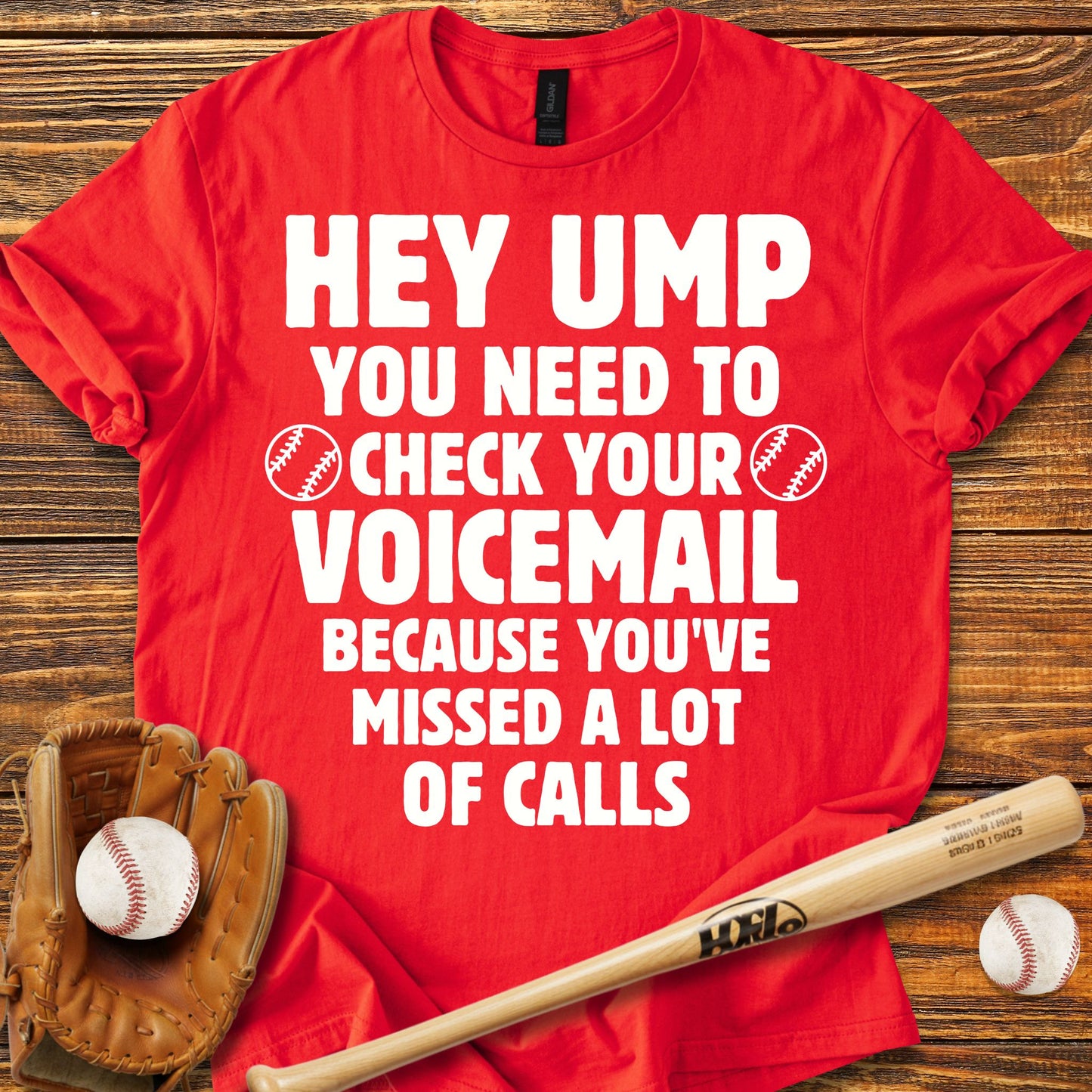 Ump Check Your Voicemail Adult T-Shirt