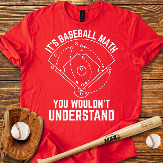 Baseball Math Adult T-shirt