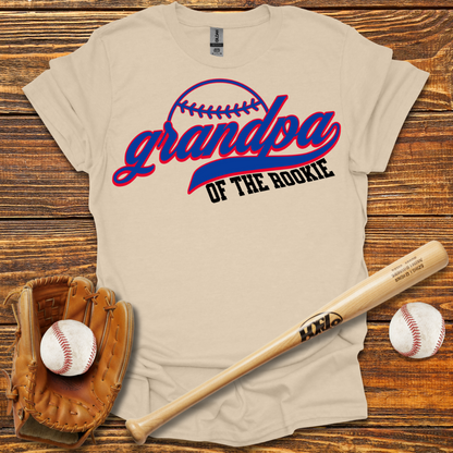 Grandpa Of The Rookie Adult T-Shirt