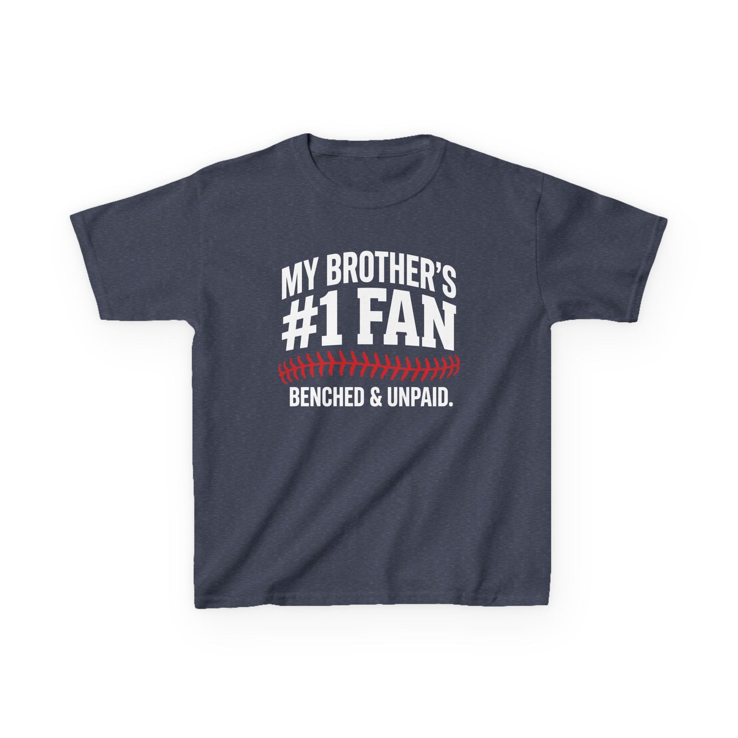 Benched Baseball Sibling Kids T-shirt