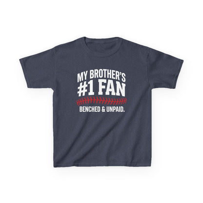 Benched Baseball Sibling Kids T-shirt