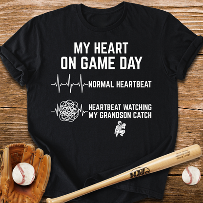 Grandson's Catch Races My Heart T-Shirt