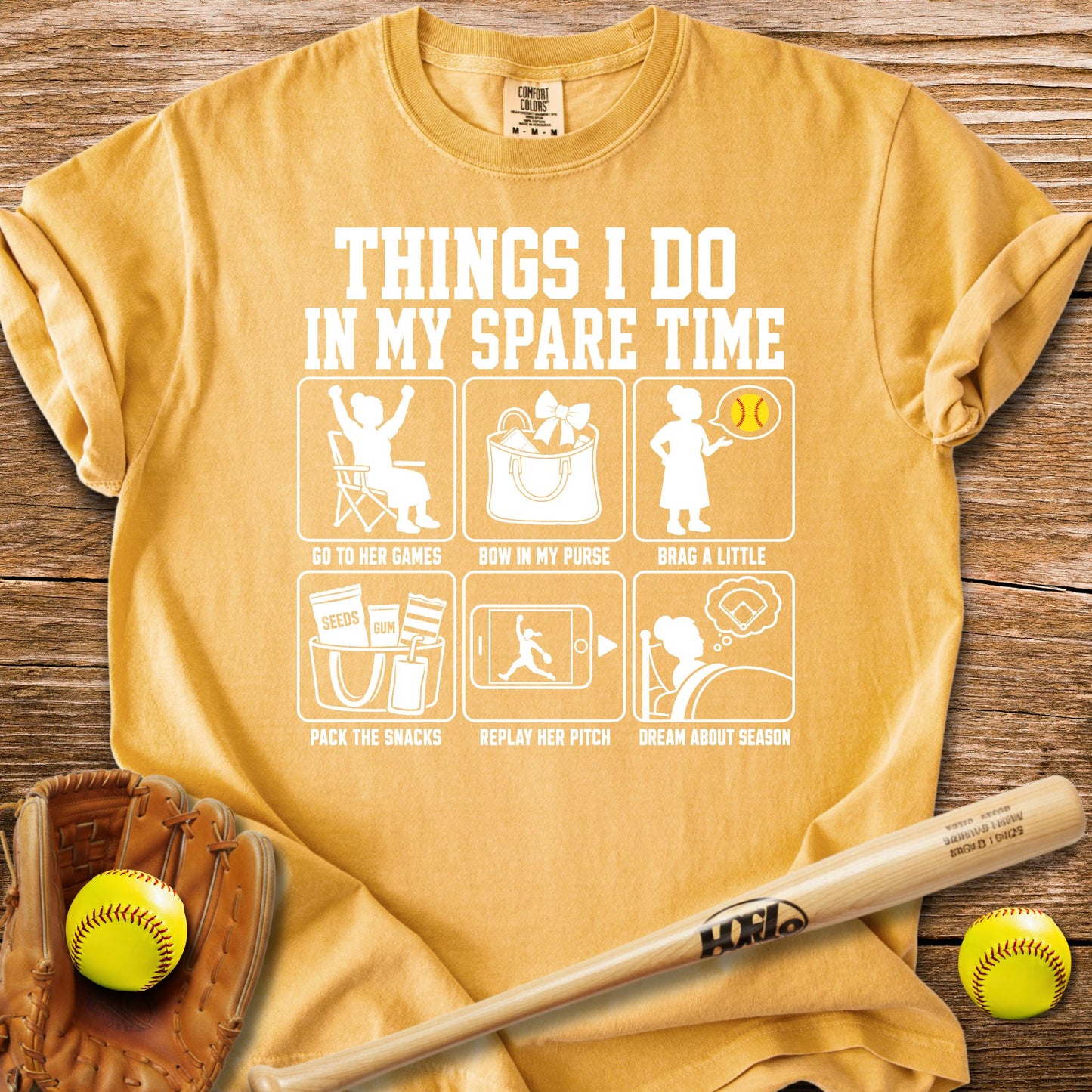 Her Softball Fills My Free Time T-Shirt