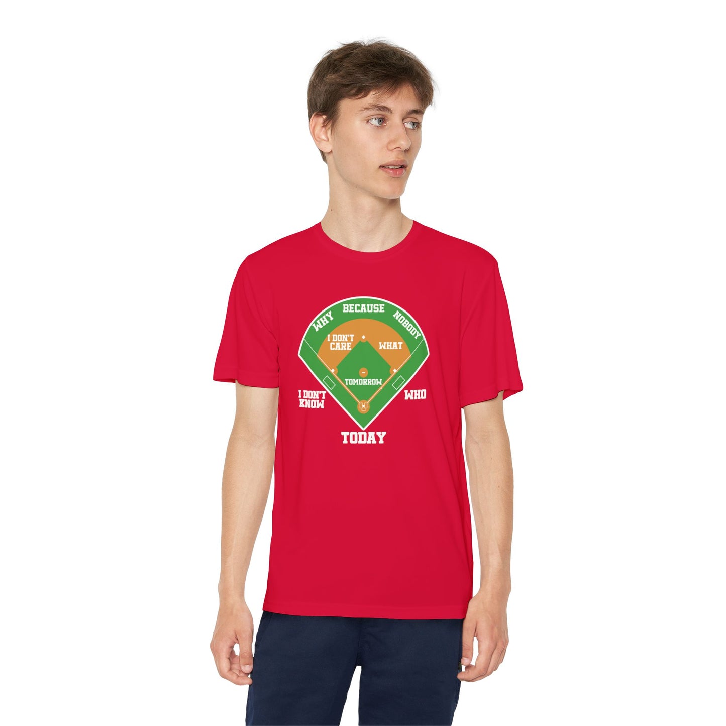 Who's on First Youth Athletic Tee