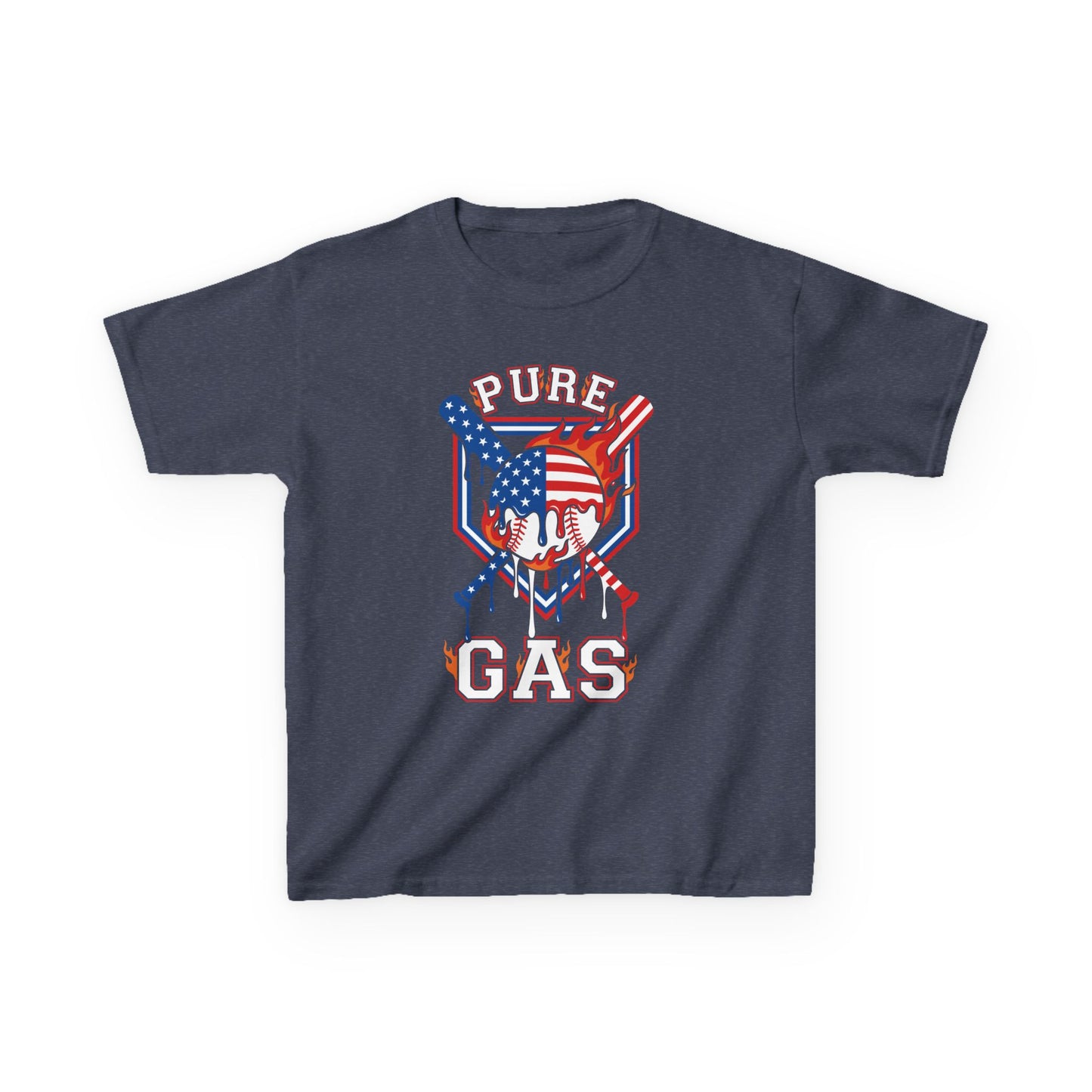 Pure Gas Patriotic Baseball Kids T-shirt