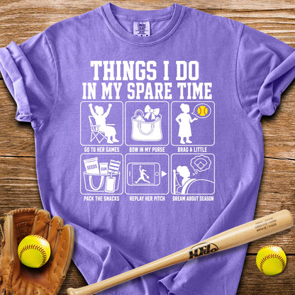 Her Softball Fills My Free Time T-Shirt