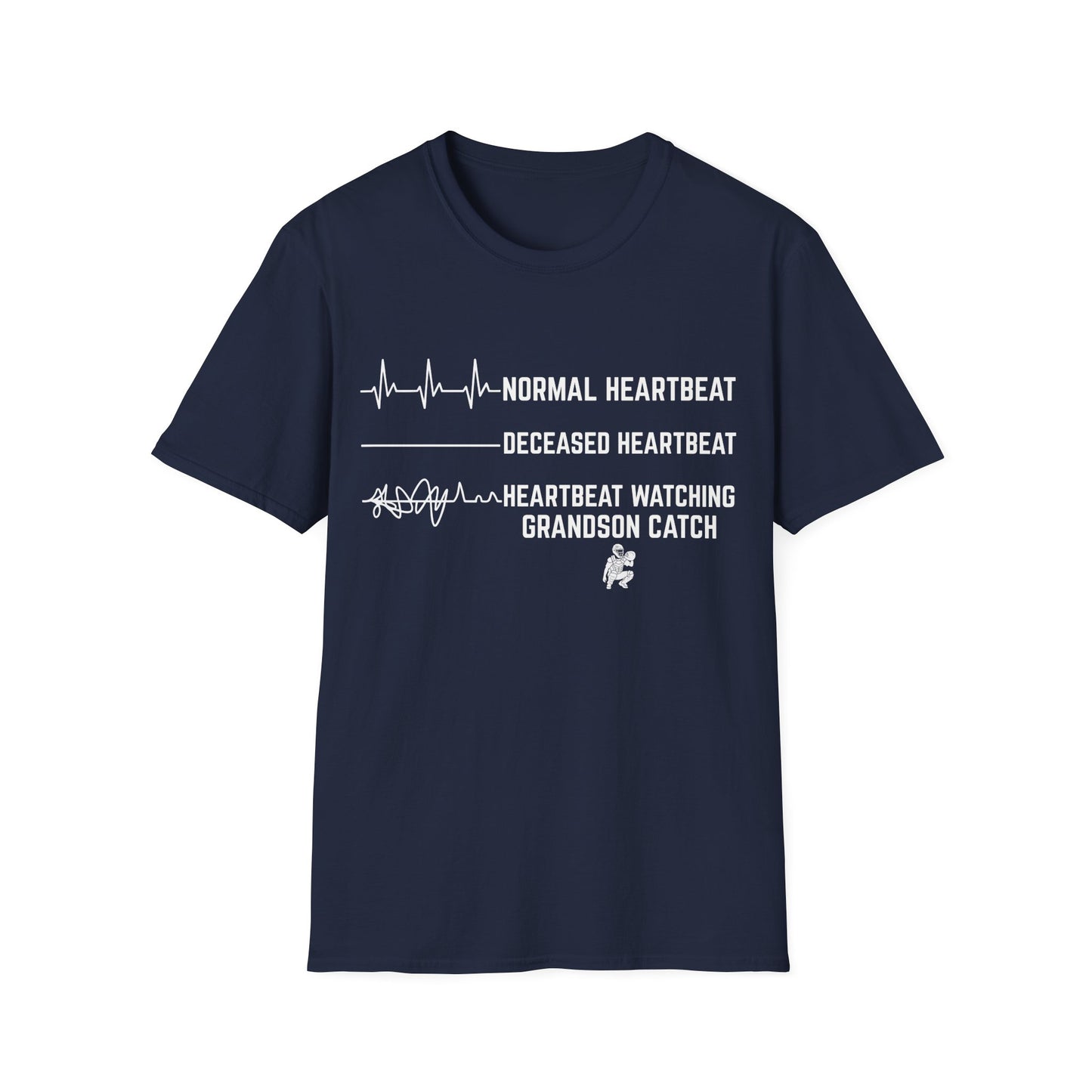 Grandson Behind Plate Flatlines Me T-Shirt