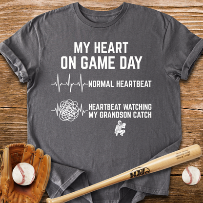Grandson's Catch Races My Heart T-Shirt