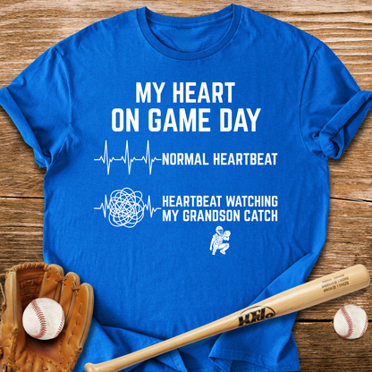 Grandson's Catch Races My Heart T-Shirt
