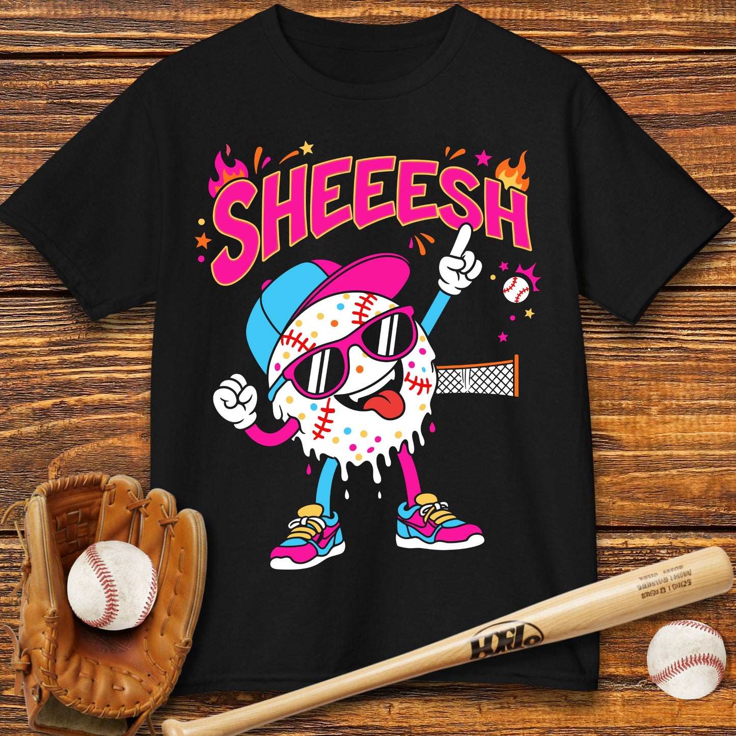 Sheeesh Baseball Drip Kids