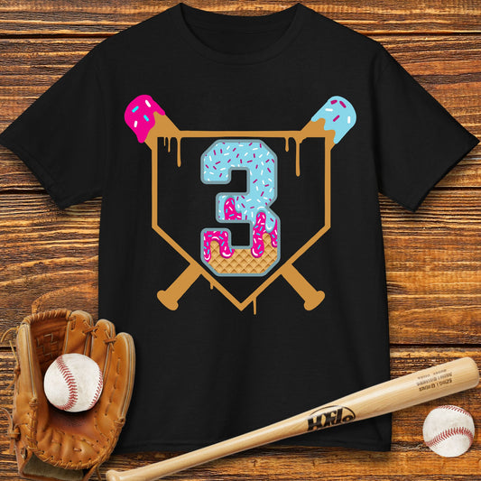 Baseball 3rd Birthday Kids T-shirt