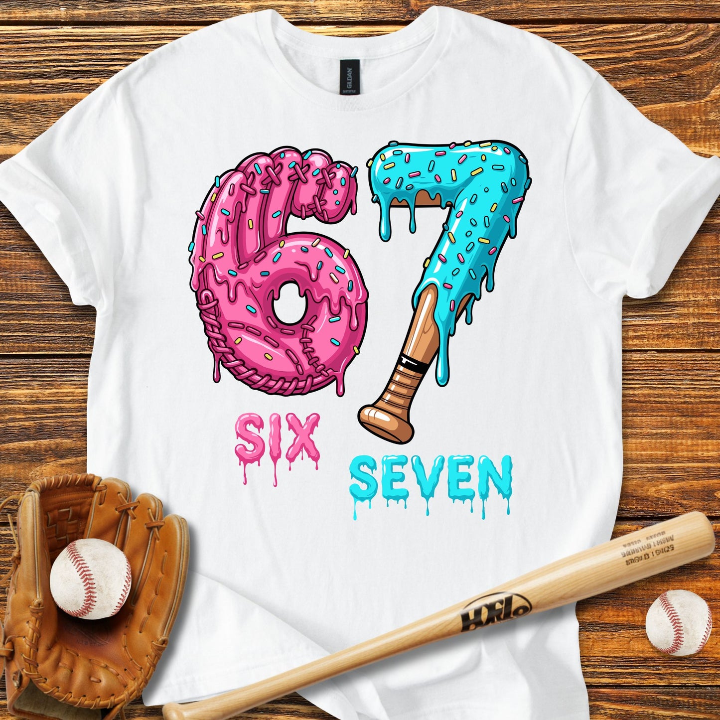 Baseball Drip 67 Adult T-Shirt
