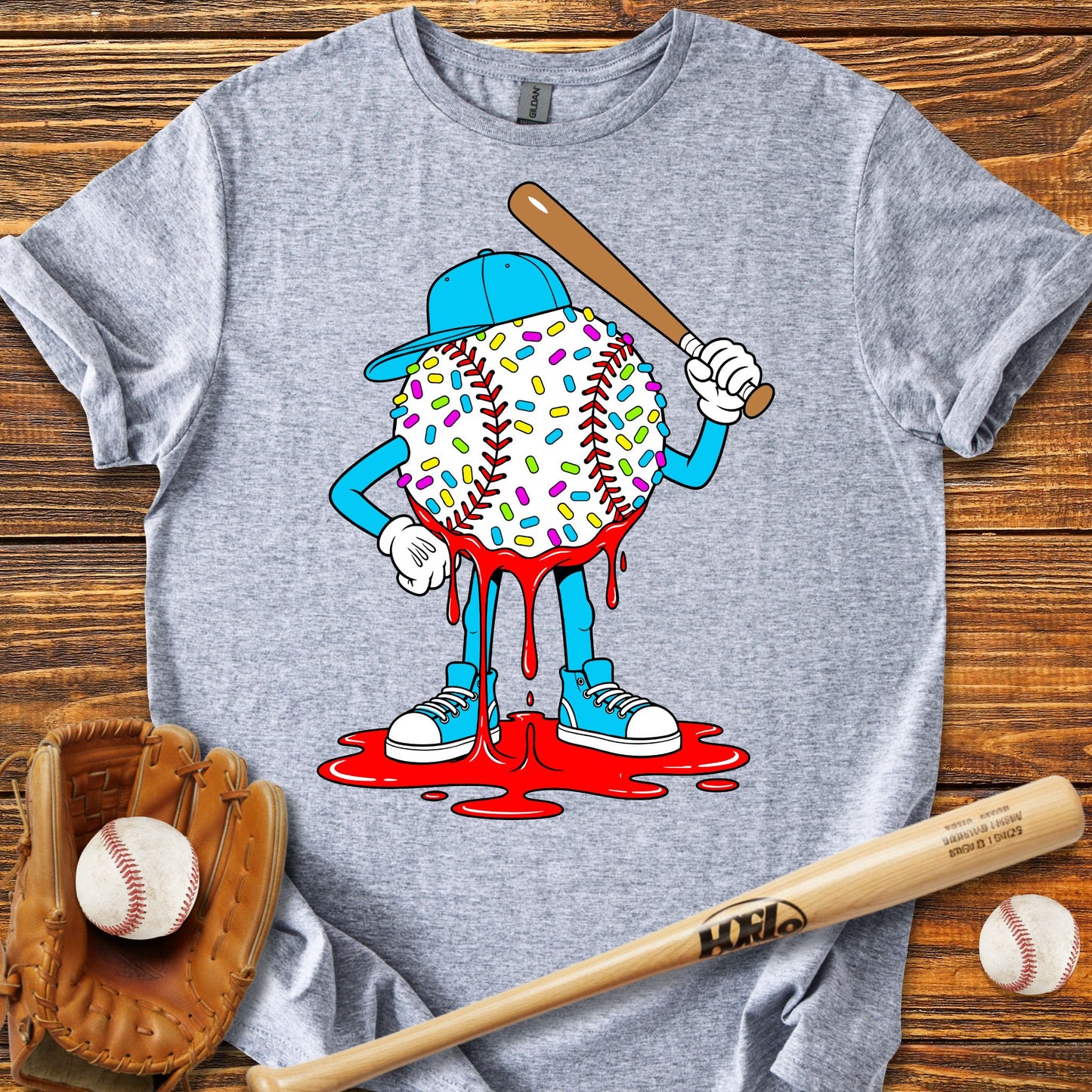 Baseball Drip Adult T-Shirt