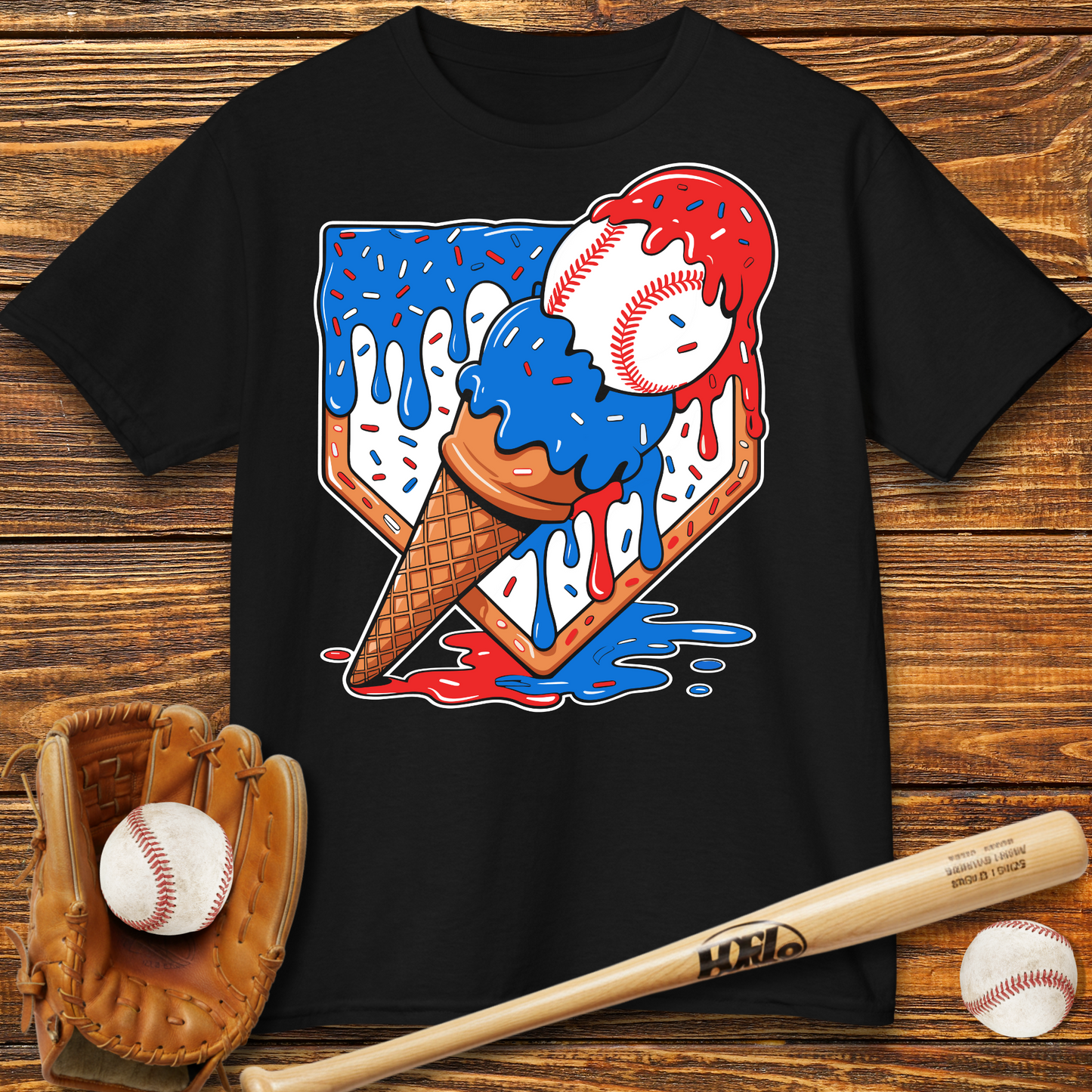 USA Ice Cream Drip Kids T-Shirt