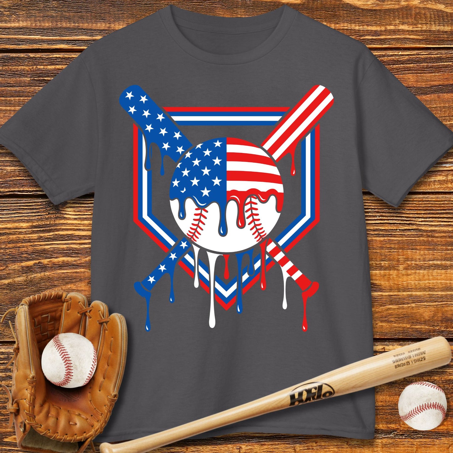 USA Baseball Drip Kids T-shirt