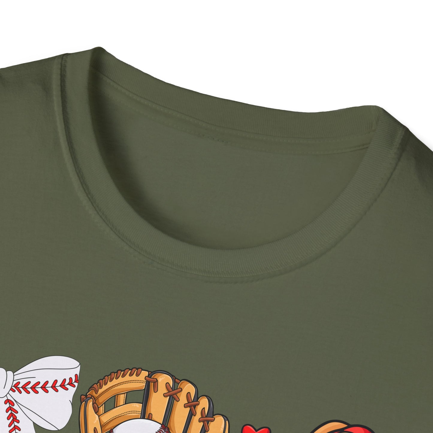 Baseball & Movie Night Unisex Softstyle T-Shirt, Sports Fan Tee, Gift for Dad, Summer Outing Shirt, Movie Lovers Apparel
