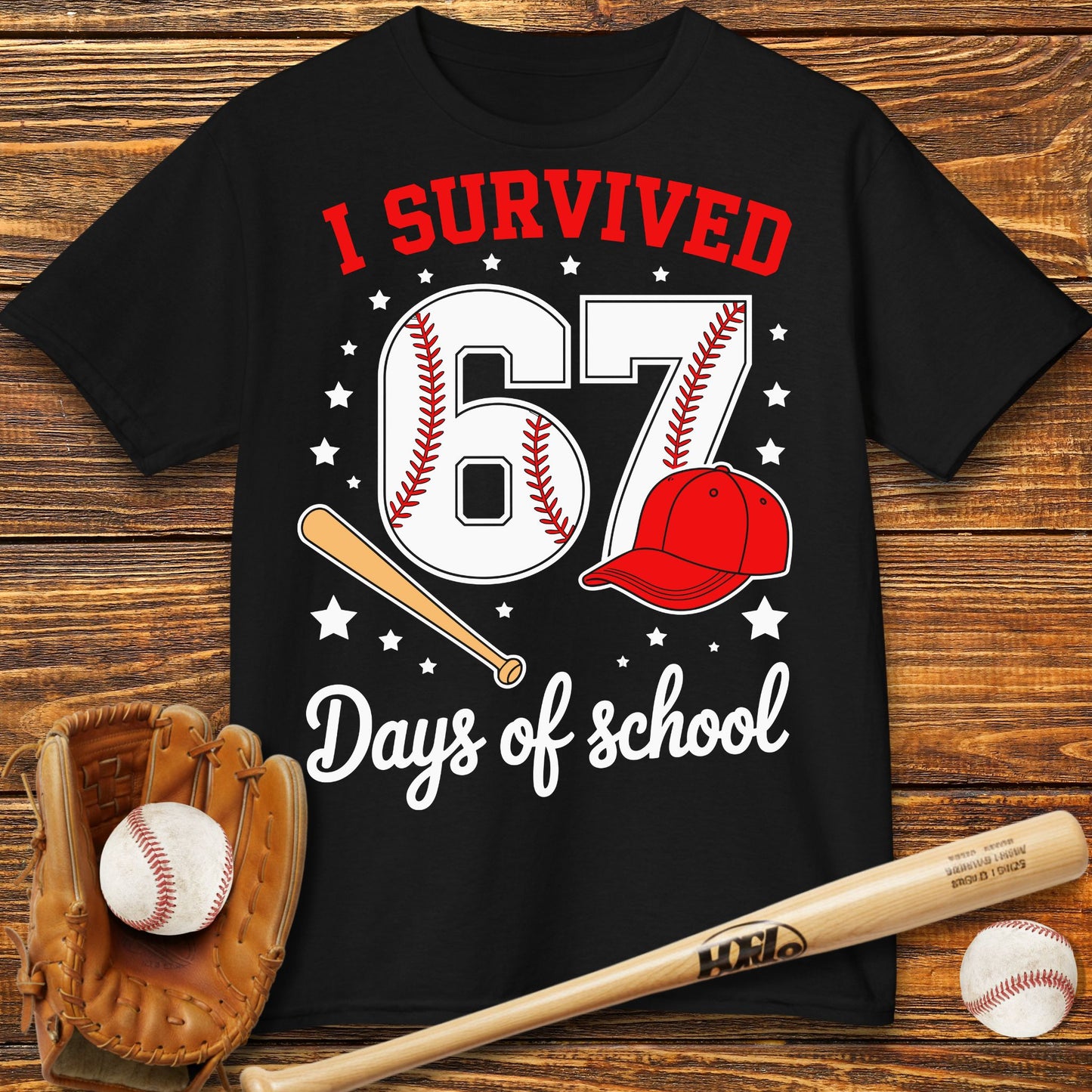 I Survived 67 Days of School Kids T-Shirt