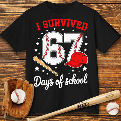 I Survived 67 Days of School Kids T-Shirt