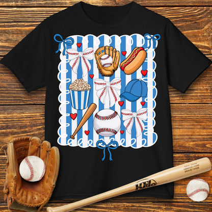 Baseball Bow Kids T-Shirt