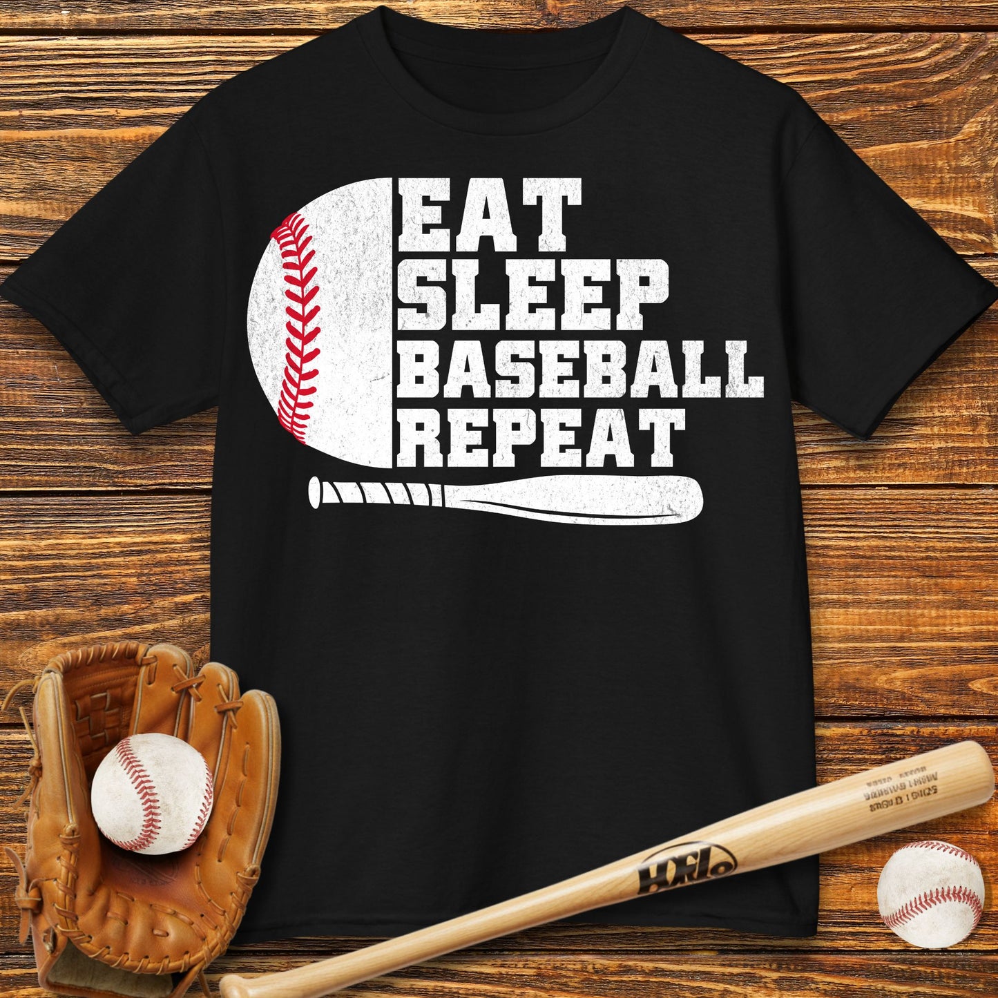 Eat Sleep Baseball Repeat Kids T-Shirt