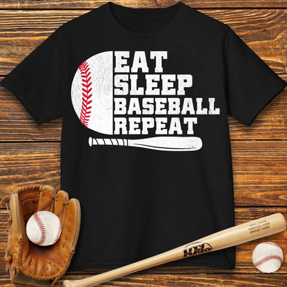 Eat Sleep Baseball Repeat Kids T-Shirt
