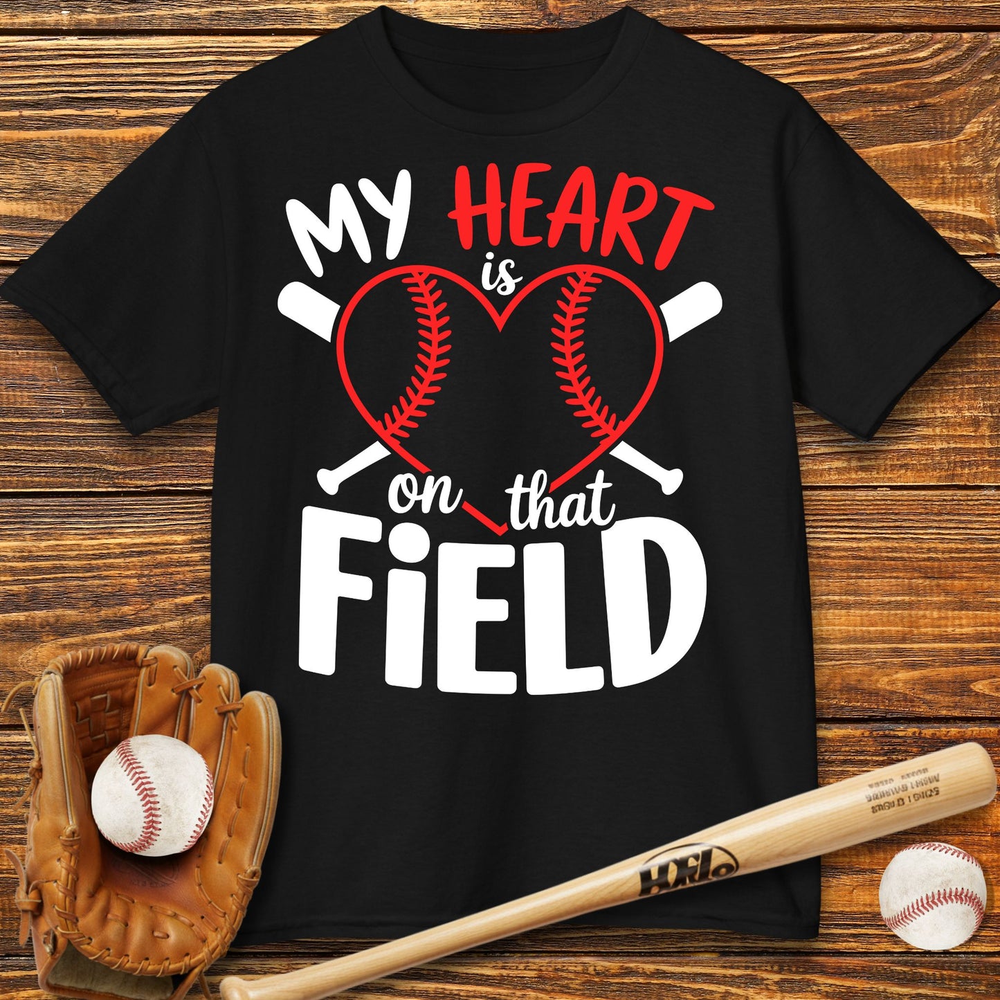 My Heart Is On That Field Kids T-Shirt