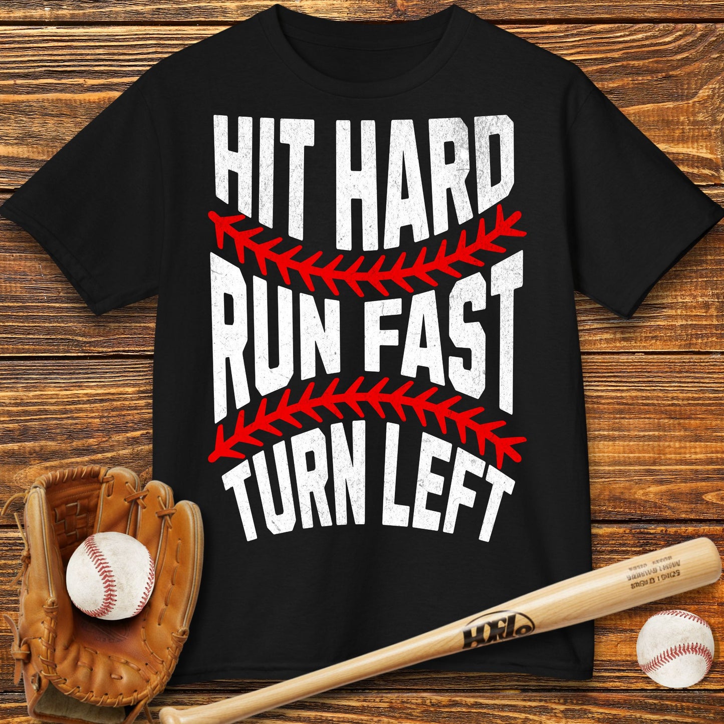 Hit Hard Run Fast Kids T-Shirt