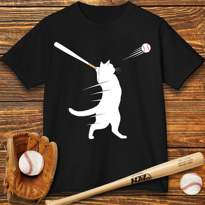 Cat Baseball Kids T-Shirt