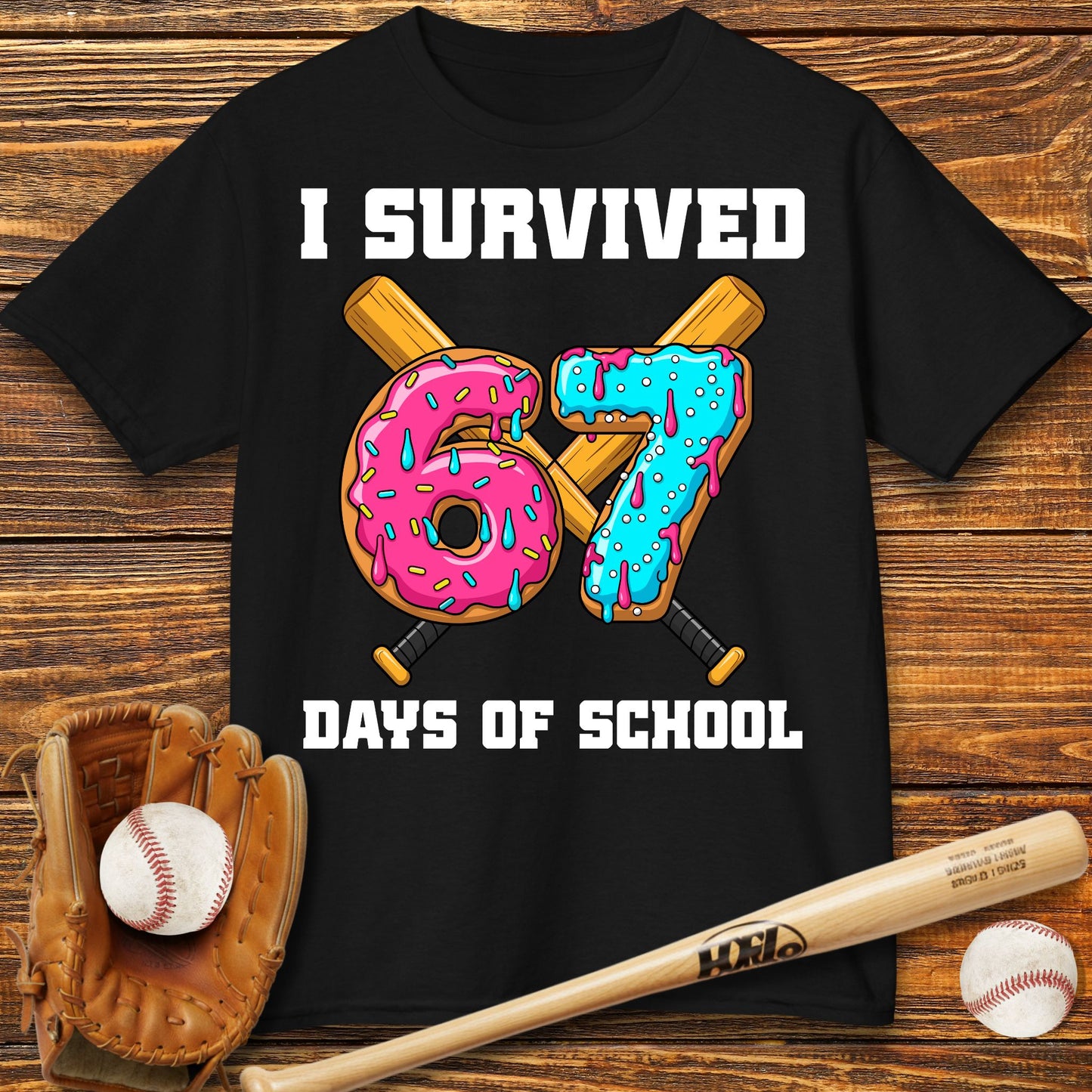 I Survived 67 Days of School Kids T-Shirt