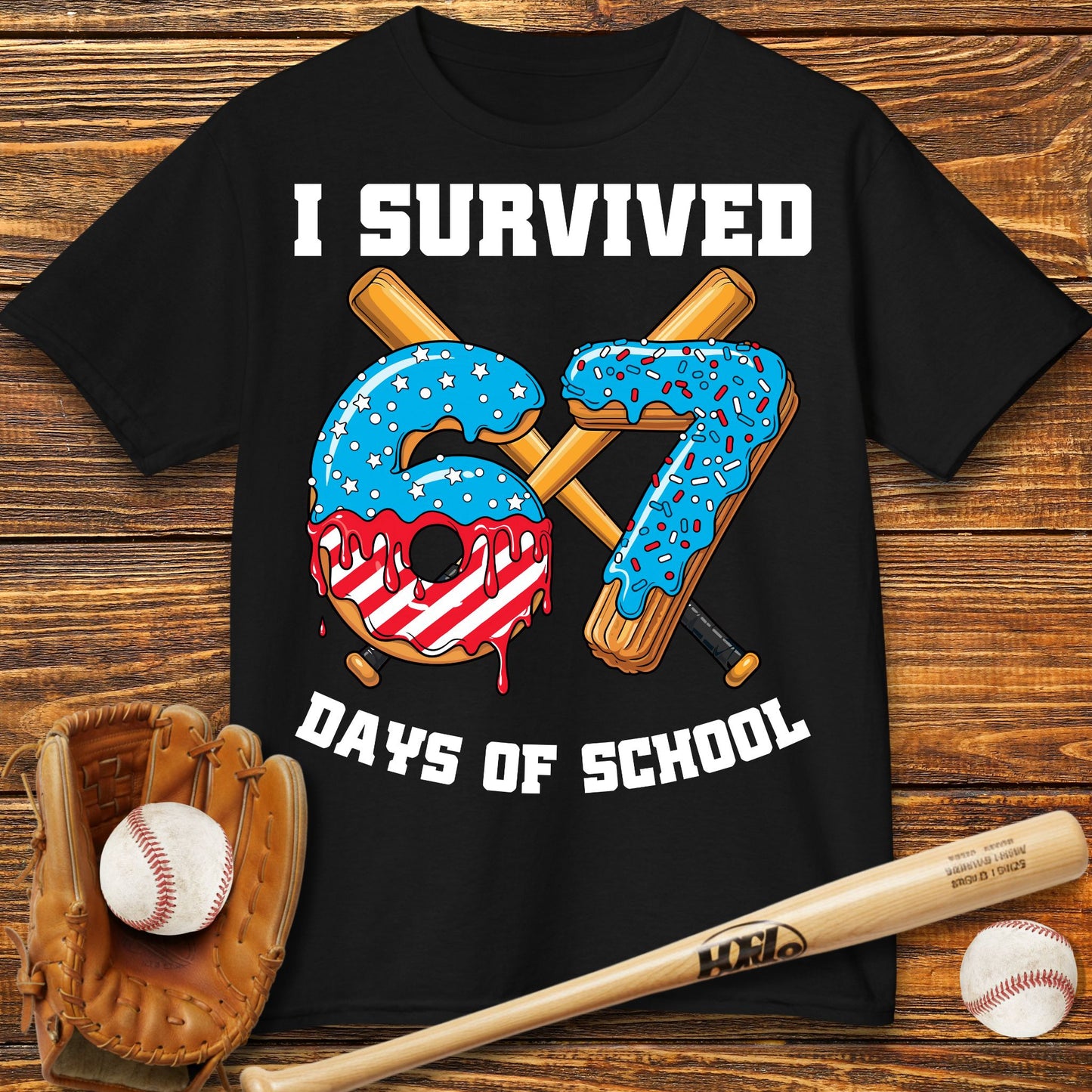 I Survived 67 Days of School Kids T-Shirt