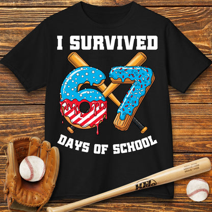 I Survived 67 Days of School Kids T-Shirt