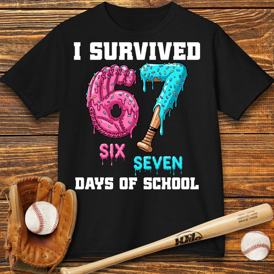 I Survived 67 Days of School Kids T-Shirt