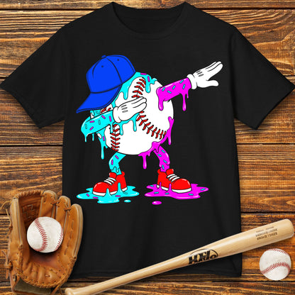 Dabbing Baseball Drip Kids T-Shirt
