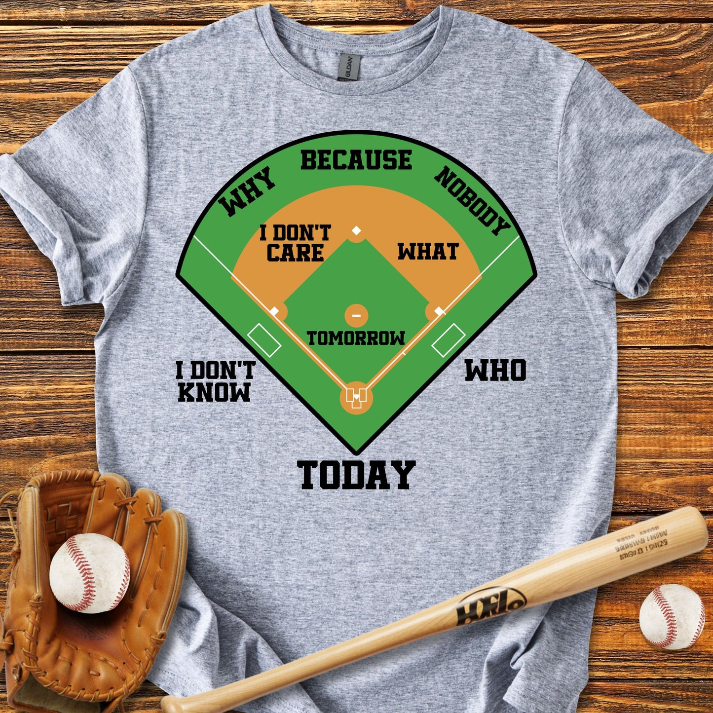 Who's on First Adult T-shirt