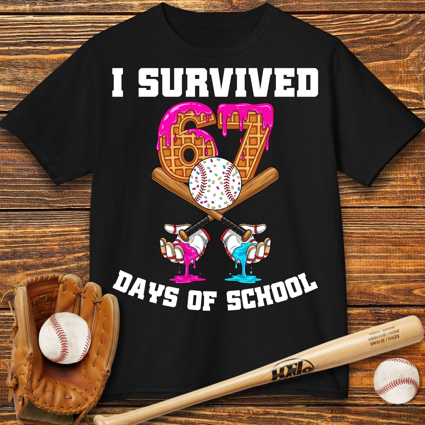 I Survived 67 Days of School Kids T-Shirt